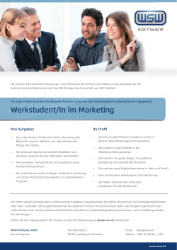 Werkstudent/in im Marketing