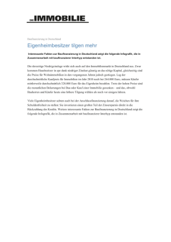 Eigenheimbesitzer tilgen mehr