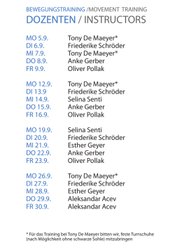 dozenten / instructors