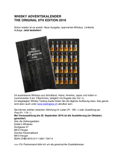 whisky adventskalender the original 6th edition