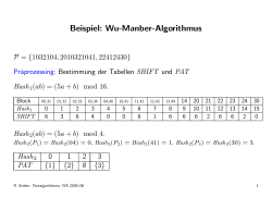 Beispiel: Wu-Manber