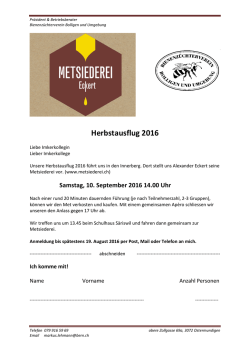 Herbstausflug 2016