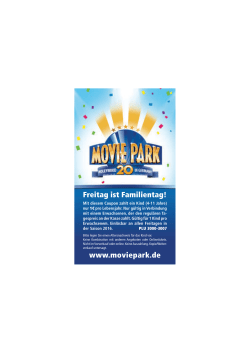 coupon - Movie Park Germany