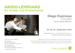 Infos als Plakat - Aikido in Neuruppin