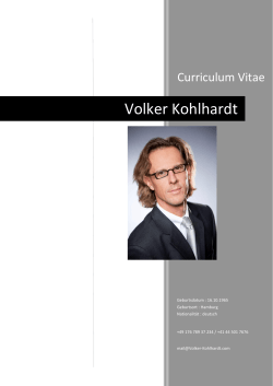 Volker Kohlhardt - meine