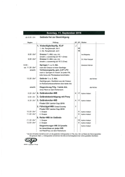 Page 1 Sonntag, 11. September 2016 ab 8.00 Uhr Gelände frei zur