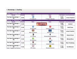 1. Bundesliga - 2. Spieltag