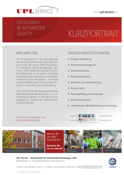 kurzportrait - UPL Service GmbH
