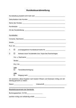 Hundesteuerabmeldung