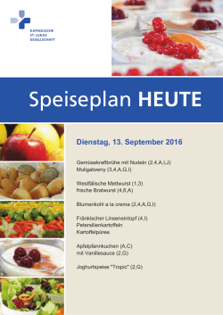 Speiseplan HEUTE