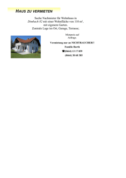 HAUS ZU VERMIETEN