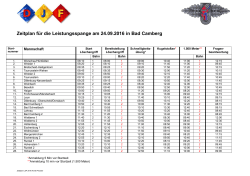 Zeitplan für die Leistungsspange am 24.09.2016 in Bad Camberg