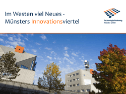 Münsters Innovationviertel Thementag IoT