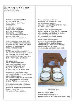 Hommage uf d`Chue - Lernen @ Natur