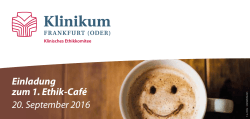 Einladung zum 1. Ethik-Café 20. September 2016