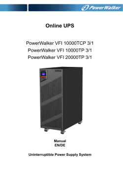 Online UPS - PowerWalker UPS