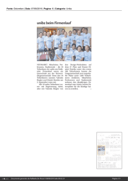Rassegna stampa - Science South Tyrol