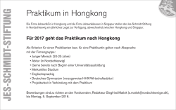 Hongkong Praktikum - Deutsches Gymnasium für Nordschleswig
