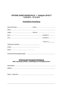 IHRE ZEICHEN - Freie Waldorfschule Kiel
