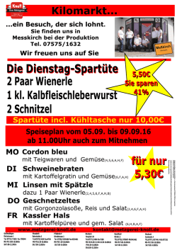 Dienstag - Metzgerei Knoll
