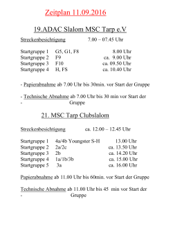 Zeitplan 11.09