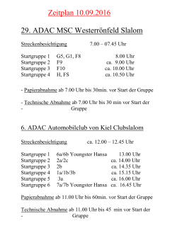 Zeitplan 10.09