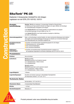 Sika Tank PK 25 G Technisches Datenblatt