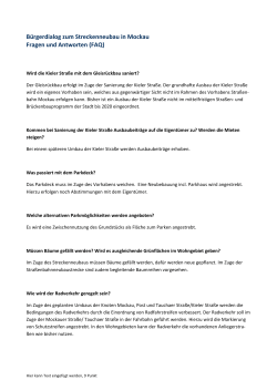 FAQ - Streckenneubau in Mockau