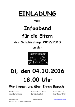 Infoabend - KGS Erlenweg