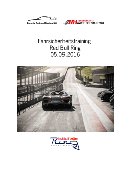 Fahrsicherheitstraining Red Bull Ring 05.09.2016