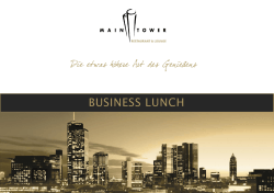 Business Lunch - Maintower Restaurant