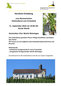 Herzliche Einladung zum - Evangelische Kirchgemeinde