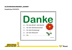 GL&Uuml;CKWUNSCHMARKE &bdquo;DANKE&ldquo;
