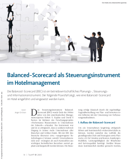 Balanced-Scorecard als Steuerungsinstrument im Hotelmanagement