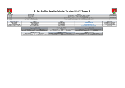 Spielplan Gruppe 3 Vorsaison - Start - E-Dart-Stadtliga