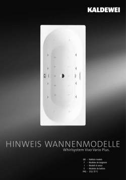 HINWEIS WaNNENmodEllE