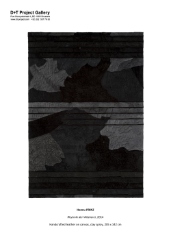 Hannu PRINZ Rhytmik der W&auml;sherei, 2014 Handcrafted leather on