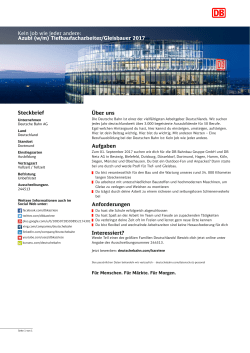 Kein Job wie jeder andere: Azubi (w/m