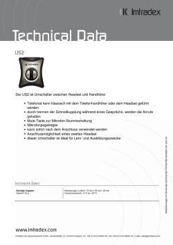 Der US2 ist Umschalter zwischen Headset und