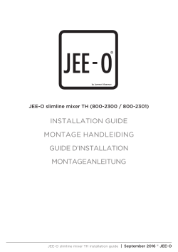 installation guide montage handleiding guide d`installation - JEE-O