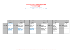 Groupe Mardi Printemps Automne - Entrainements Cadres Automne