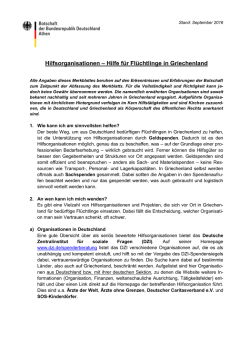Hilfsorganisationen &ndash; Hilfe f&uuml;r Fl&uuml;chtlinge in Griechenland [pdf