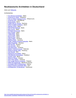 Neuklassische Architekten in Deutschland