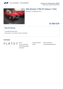 Alfa Romeo 1750 GT Veloce (1968) 42.900 EUR
