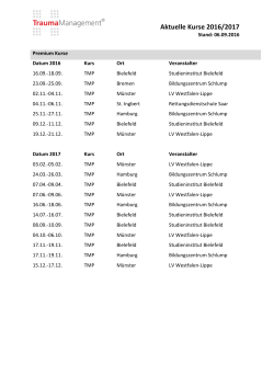 Aktuelle Kurse - TraumaManagement