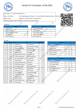 Hertha 03 Turnierplan 10.09.2016
