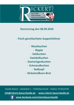 Donnerstag den 08.09.2016 - frisch geschlachtete Suppenh&uuml;hner