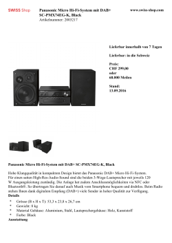 Panasonic Micro Hi-Fi-System mit DAB+ SC-PMX74EG