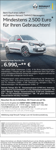 Mind. 2.500€ für Ihren Gebrauchtwagen - Wahl
