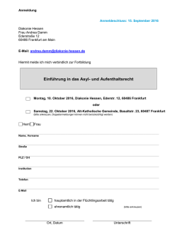 Einf&uuml;hrung in das Asyl- und Aufenthaltsrecht